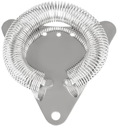 Olympia Stainless Steel Triangular Cocktail Strainer, Dishwasher Safe | Fits standard mixing tins securely to catch ice and muddled ingredients, ensuring clean, professional cocktail pours.