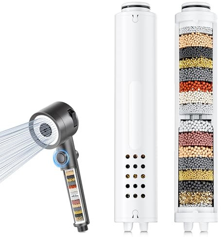 Magichome 2Pack Shower Filter Replacement Cartridges, Shower Head Filter for Hard Water Filteration, Reduces Chlorine and Other Impurities