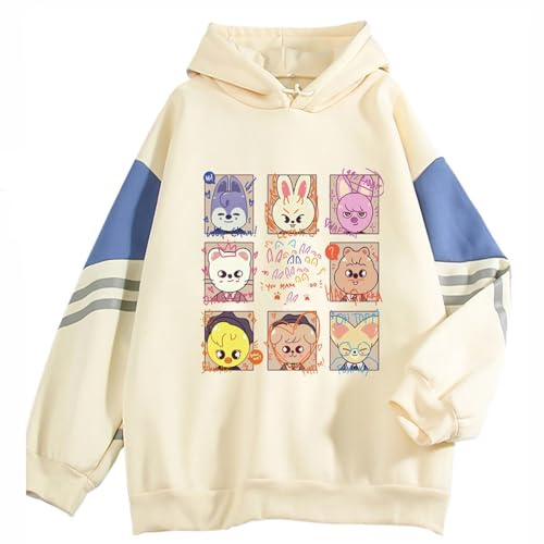 YJYP Colorblock Hoodie Bangchan Felix Hyunjin Changbin Sweatshirt für Damen