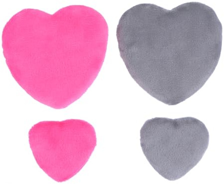CLISPEED 4 Stück Herzform Puderquaste Baumwolle Mit Riemen Wasserwaschbar Für Losen Und Gepressten Puder Foundation Rouge Kosmetikkissen Für Gesicht Make up