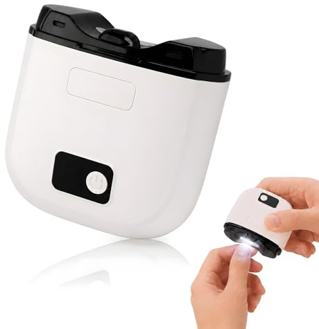2 en 1 Coupe Ongle Electrique, Lime a Ongle Electrique, Sans bruit avec Lumière LED, Coupe-Ongles pour bebe Adultes Personnes Âgées