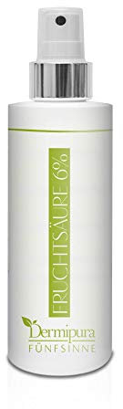 FÜNFSINNE | Dermipura | Fruchtsäure 6%: AHA Fruchtsäurepeeling mit Glykolsäure, für reine Haut ohne Mitesser