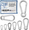 10 Stück Karabinerhaken klein 6mm Starke Karabiner Edelstahl Haken Schlüsselanhänger mit Auge Kausche 6x60mm Schlüsselanhänger Hängematte Schaukel