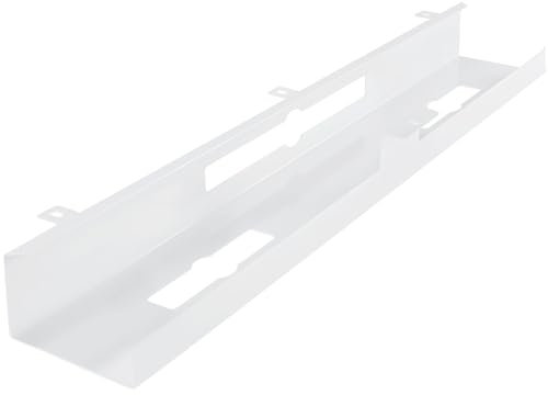 FineBuy Kabelkanal Schreibtisch 80x7x13 cm breit Untertisch Kabelführung Metall, Kabelmanagement Kabelwanne Pulverbeschichtet, Kabelschacht waagrecht