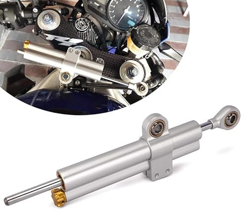 JFG RACING Lenkungsdämpfer Motorrad,CNC Aluminium Motorrad Lenkungsdämpfer Stabilisator Universal Einstellbar für E Scooter Fahrrad MT07 GSXR750 K4 ZX6R TL1000R