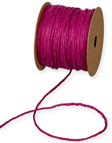 Cordelette de jute « Basic », l 2 mm, rouleau de 50 m Rose fuchsia