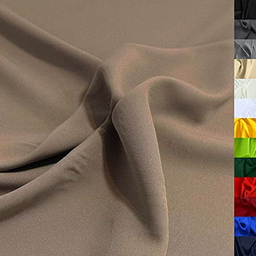 TOLKO Modestoff | Dekostoff universal Stoffe zum Nähen Meterware Dekorieren | Blickdicht, knitterarm | 150cm breit Bekleidungsstoffe Dekostoffe Vorhangstoffe Basteln Patchwork (Khaki Beige)
