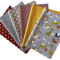babrause® Stoffpaket Patchwork Baumwollstoffe 12 x (25x35cm) (Gelb Grau)
