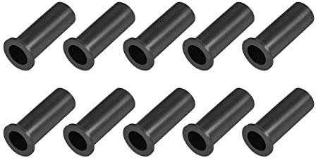 sourcing map Strain Relief Boots 34mm PVC Cord Protector Cover Sleeve 6mm-10mm Inner Dia Black 10Pcs