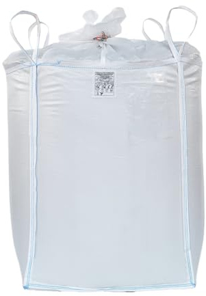 IMBALLAGGI 2000-10 Sacchi Big Bag Omologati, 1000 kg 90x90x120 cm, Sacco Polipropilene per Trasporto e Smaltimento Rifiuti Speciali e Calcinacci, Chiusura a Caramella (Rifiuti Speciali, 10 sacchi)