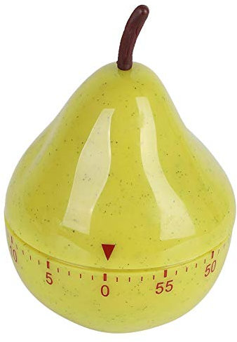 Küchentimer, Cartoon Birne Neuheit Mechanischer Timer zum Kochen, Schlafen Erinnerung Uhren Küchenhelfer, Manuell Verstellbar, 60 Minuten, Ohne Batterie