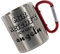 CreaLuxe Edelstahltasse mit Karabiner - Mir reichts ich GEH Angeln - 330ml, Tasse bedruckt, Kaffeetasse, Bürotasse, Metalltasse mit Name, Angelzubehör