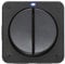 Knightsbridge OP3 Outdoor Weatherproof Double Switch, Black, 66.0 mm*90.0 mm*90.0 mm