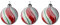Weihnachtskugeln Glas 8cm x 3 Stück mit Streifen Wellen Muster Eiskristalle Christbaumkugeln weiß