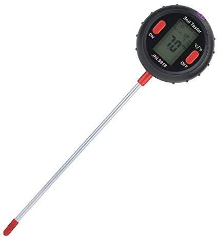 5 in 1 Bodentester Feuchtigkeitsmesser Digitales Boden Feuchtigkeits Sonnenlicht PH Tester Kits Pflanzenfeuchtigkeits Tester Thermometer Gartengerät für Gartenfarm Rasen Indoor Outdoor