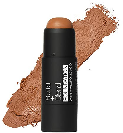 Palladio BUILD + BLEND Foundation Stick, Kontur-Stick für das Gesicht, professionelles Make-up für den perfekten Look, 0,25 Unzen, Cinnamon