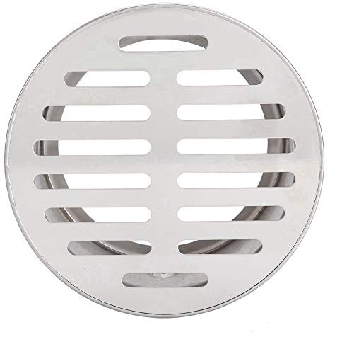 Oumefar Scarico a pavimento antiodore Griglia di scarico rotonda Scarico a pavimento per esterno per tetto(110 flat mouth)
