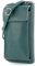 modamoda de P06 Damen Leder Umhängetasche Geldbörse Handytasche 6,5 Zoll handmade in Italy, Farbe:Petrolgrün