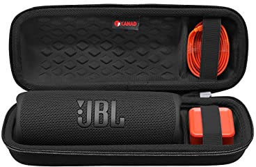 XANAD Hard Carrying Case for JBL Flip 6 / JBL Flip 5 Portable Bluetooth Speaker (Black Lining)