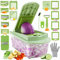 LEPO Vegetable Chopper, Onion Mincer Dicer Mandoline Slicer, 23 in 1 Fruit Food Chopper Vegetable Spiralizer Cutter Egg Slicer Egg Separator, Salad Veggie Chopper with 1.7L Container, Lid & One Glove