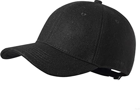 GADIEMKENSD Winter Baseball Caps Wool Dad Hat Warm Trucker Hats Work cap Workout Thick for Mens Womens Clothing Sport Novelty The Dem En Apparel Fabric Men Woolen Unstructured, Black M
