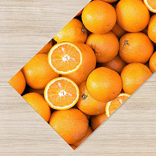 Il Gruppone Passione Casa Tappeto Cucina Antiscivolo Made in Italy Passatoia Antimacchia Multiuso Corridoio Soggiorno Lavabile in Lavatrice - 50x100 - Arance