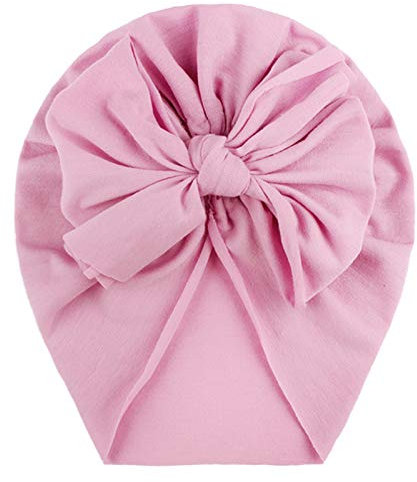 TinaDeer Turban Hüte Baby Mädchen Jungen Schleifen Kopfband Turban Haarbänder Neugeborenes Kleinkind Taufe Headwrap Stirnband Weiche Nette Beanie Mütze Hut (C, Freie Größe)