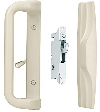 House Guard Beigefarbenes Terrassentürgriff-Set mit Einsteckschloss, geeignet als Ersatz für Schiebetüren, 8,9 cm Schraubenlochabstand. Eine Wahl, die Ihrer Terrassenglas-Schiebetür ein einzigartiges
