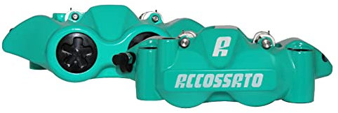 Coppia di pinze freno radiali Accossato Forgiata Monoblocco Interasse 108 mm Con Pistoni in Alluminio, con pastiglie ZXC incluse, per Yamaha MT-01 dal 2007 al 2009, 1700 CC