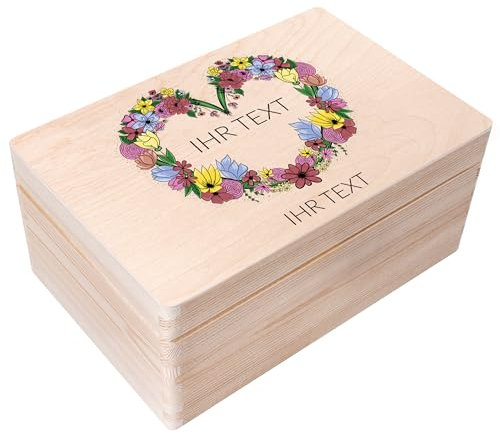 Creative Deco Personalisierte Geschenke Wunschtext Holzkiste | Dein Eigener Beliebig Text Individuelle Geschenk | Geschenkkiste Geschenkbox | Für Frauen, Männer und Paar