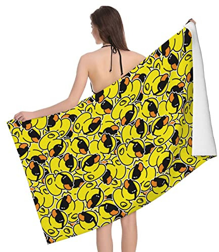 Makachen Duck Strandtuch, große Mikrofaser-Strandtücher, übergroß, sandfrei, Strandtuch für Bad, Reisen, Outdoor, Pool, Sport, Hotel, Fitnessstudio und Spa, Blau, 71,1 x 139,7 cm