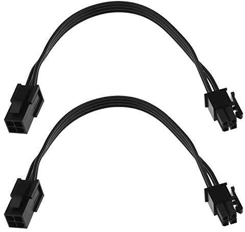 ECSiNG 2 Pezzi Cavo Di Prolunga Di Alimentazione CPU ATX 4 Pin Maschio A Femmina Per Computer Desktop Alimentatore 12V E Connettore Di Alimentazione CPU 18 AWG 22cm