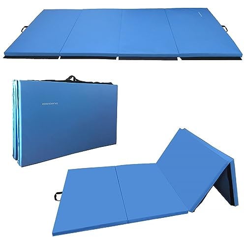 Signature Fitness 122 x 20 x 5 cm faltbare Gymnastikmatte, hohe Dichte, reißfest, blau