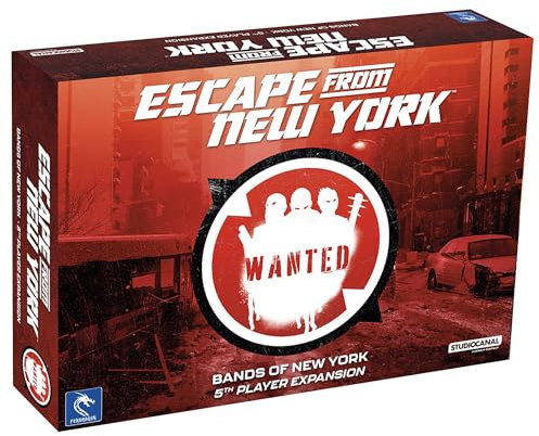 Pendragon Studios: Escape from New York: Bands of New York - Erweiterung für 5. Spieler, Hero Strategy Board Game Baed On The Movie, ab 14 Jahren, 2-5 Spieler, 60 min