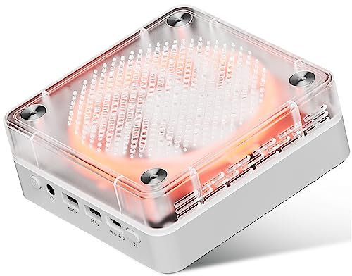 AOOSTAR Mini Gaming PC, Ryzen 7 7735HS (fino a 4,75GHz), Radeon 680M Mini computer W-11 Pro 32GB DDR5 RAM 1T NVMe PCIE 4.0 SSD, Mini PC Supporto Wi-Fi 6/BT 5.2/USB 4.0/2.5G LAN/8K/RGB Luce