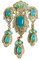 JINZIJINYU Brosche Strass Vintage Retro Barock Brosche Anti Exposition Nadel Blazer Mit Opal Corsage Accessoires Eingelegt