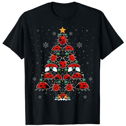 Ladybugs Lover Christmas Tree Lights Ladybugs Xmas T-Shirt