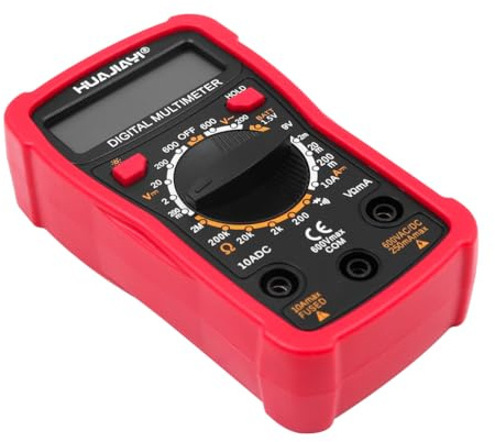 Namvo Digital-Multimeter, Spannungsprüfer, Messgerät, Tester, Test, Volt, Ohm, Ampere, Diode, Durchgangswiderstand, hintergrundbeleuchtetes LCD-Display, Diode mit Prüfspitzen