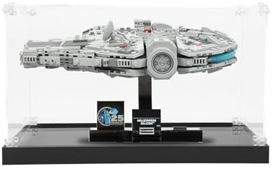 Acryl-Vitrine für Lego Star Wars Millennium Falcon A New Hope 25th Anniversary Collectable Modell, staubdichte Displaybox für Lego 75375, Größe: 30 x 25 x 25 cm (Modell nicht im Lieferumfang