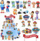 Tortendeko,22 Stück Geburtstag Deko,Tortenfiguren,Cupcake Deko,Party Kuchen Deko,Tortendeko Cartoon Kindergeburtstag,Geeignet für Babyparty,Kinder Geburtstag Party Torte Deko Supplies
