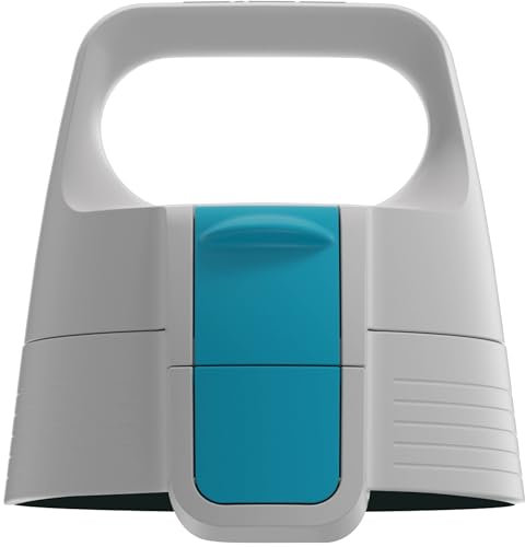 Sigg WMB ONE Top 2 Grey Aqua couvercle (taille unique), pièce de rechange pour bouteille, bouchon étanche qui s'ouvre d'une seule main