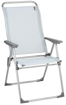 LAFUMA - Fauteuil Pliant Multi-Positions | Fabriqué en FRANCE - Garantie 5 ans - Bleu - Dossier haut ergonomique 5 positions, Structure en aluminium : ne rouille pas