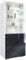 Vladon Vitrine Granada, Armoire Vitrée Made in Germany, avec Porte en Verre et Insert en Verre, Blanc Mat/Noir Haute Brillance (50 x 122,5 x 34,5 cm)