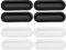 SG Store Lot de 8 poignées de porte coulissantes auto-adhésives pour fenêtre intérieure, salle de bain, porte, fenêtre, placard, armoire - Noir et blanc