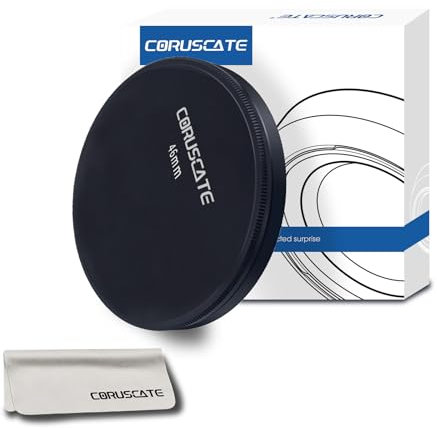 46mm Metall Objektiv Kappen,Metall Filter Kappen,Kompatibel Alle 46mm Kamera Objektiv Filter Zubehör (UV,CPL,ND,46mm Gewinde Objektiv),CNC Maschine+Linsenreinigungstuch