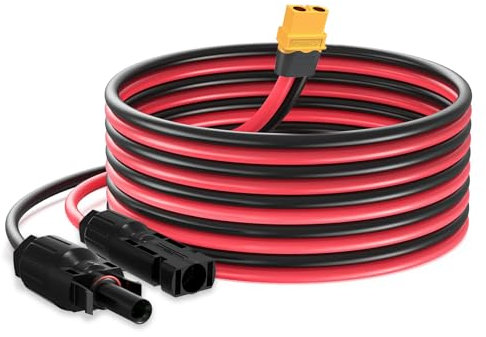 Pamerner Solar auf 60 Kabel - 60 Solarkabel 12AWG Solar 60 Kabel - 60 Stecker auf Solar Stecker Ladekabel für EF DELTA 2, River 2 und andere Solargenerator Powerstation (300cm)