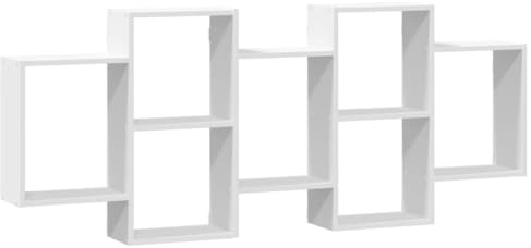 vidaXL Wandregal Weiß 159x18x65 cm Holzwerkstoff