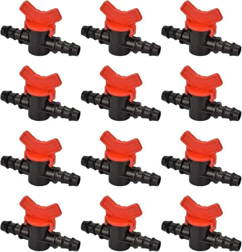 Válvula de control de plástico,Conector de manguera de jardín de riego,Válvula de interruptor de púa de riego por goteo para manguera de agua de 16 mm, suministros de riego de jardín