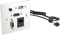 Multimedia Socket, USB VGA RJ45 3.5MM Wall Outlet for Home Hotel Office, Support 5 Interfaces, in Wall TV Power Kit Aluminum Alloy TV Outlet Box for Home Hotel Office