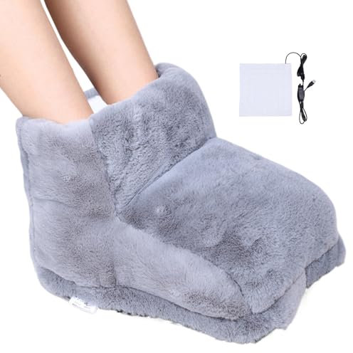 Ylnailky Foot Warmer - Under Desk USB Heated Foot Pad | Heated Foot Rest, Fast Heating Heated Slippers, Pocket Foot Muff for Home Bedroom Sofa